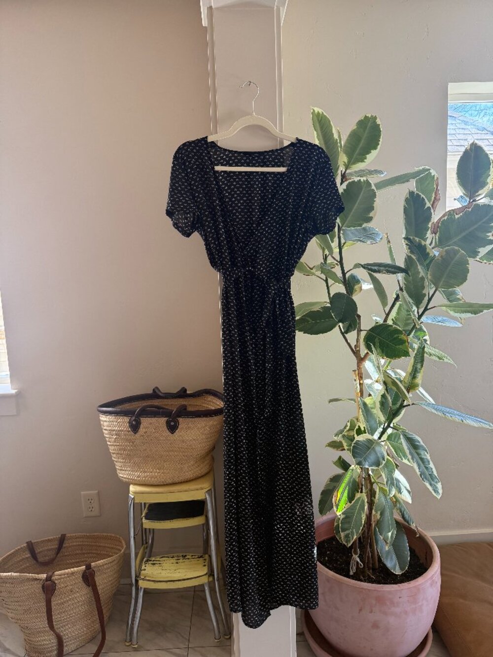 Olivaceous Polka Dot Dress